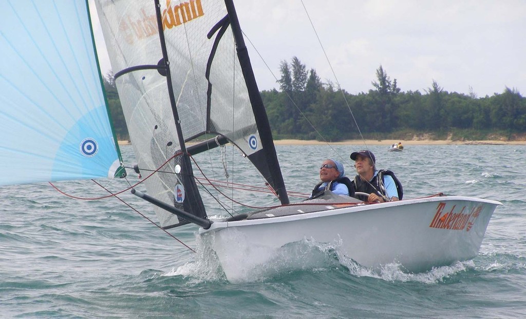Bento Amaral & Luisa Silvano (POR) placed 3, 1 & 2 on day two IFDS Two-Person Keelboat 2008 World Championship www.sdsc.org.sg<br />
 ©  SW